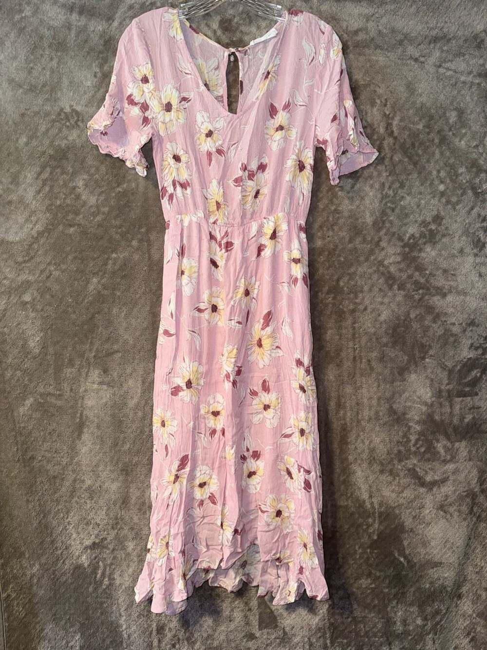 All in Favor Floral Print Midi Dress Size S